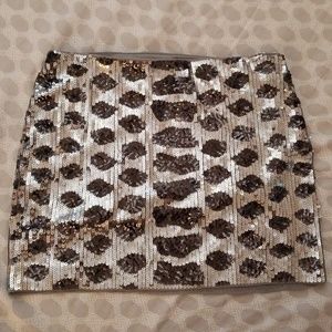 Express Sequin mini skirt
